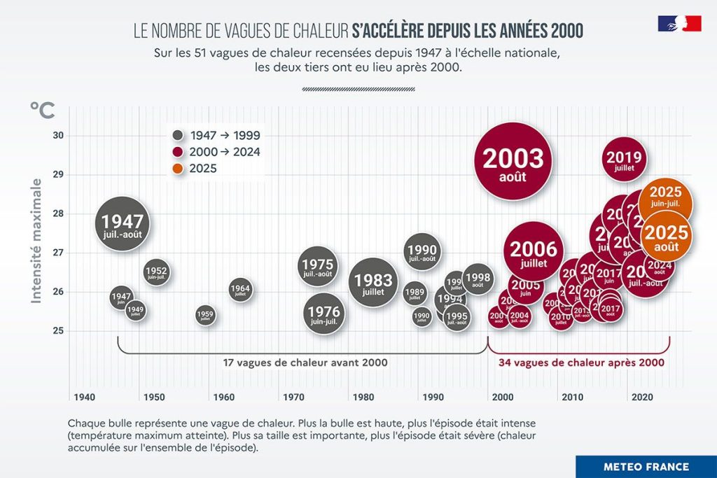 Inforgraphie Canicules Passées